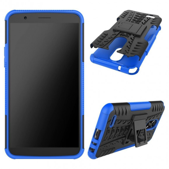 Чехол Hybrid Armor для LG Stylus 3 M400DY (черный + голубой) Чехол Hybrid Armor для LG Stylus 3 M400DY (черный + голубой)