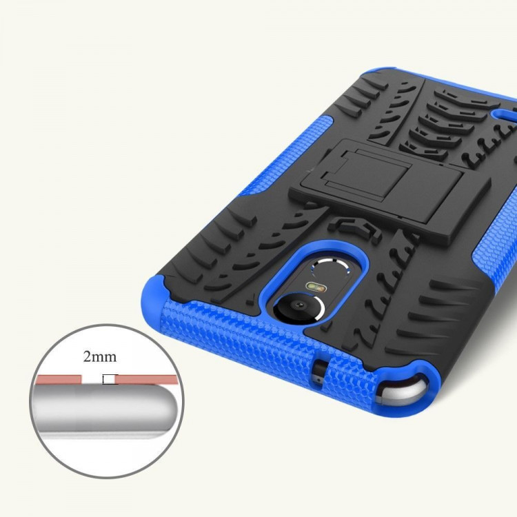 Чехол Hybrid Armor для LG Stylus 3 M400DY (черный + голубой)