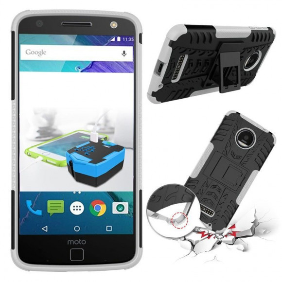 Чехол Hybrid Armor для Motorola Moto Z (черный + белый) Чехол Hybrid Armor для Motorola Moto Z (черный + белый)