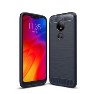 Чехол-накладка Carbon Fibre для Motorola Moto G7 Power (темно-синий) Чехол-накладка Carbon Fibre для Motorola Moto G7 Power (темно-синий)