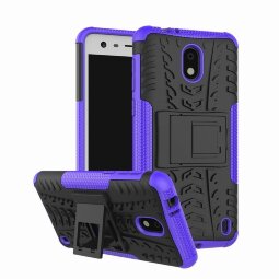 Чехол Hybrid Armor для Nokia 2 (черный + фиолетовый)