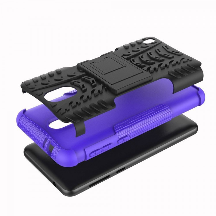 Чехол Hybrid Armor для Nokia 2 (черный + фиолетовый)