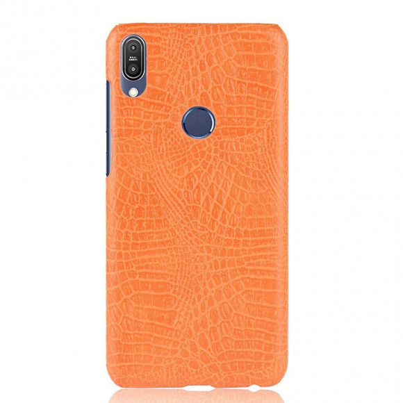 Чехол Crocodile Texture для Asus Zenfone Max Pro (M1) ZB601KL / ZB602KL (оранжевый)