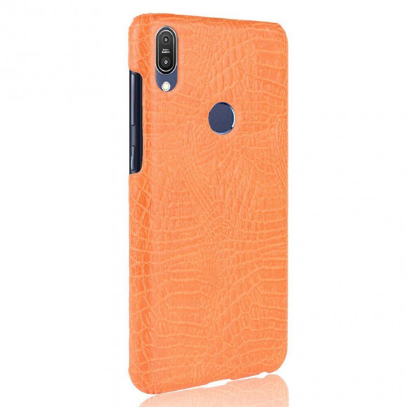 Чехол Crocodile Texture для Asus Zenfone Max Pro (M1) ZB601KL / ZB602KL (оранжевый)