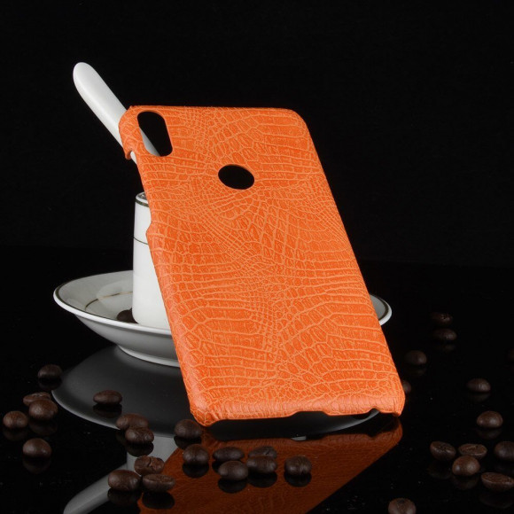 Чехол Crocodile Texture для Asus Zenfone Max Pro (M1) ZB601KL / ZB602KL (оранжевый)
