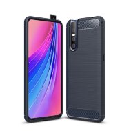 Чехол-накладка Carbon Fibre для Vivo V15 Pro (темно-синий)