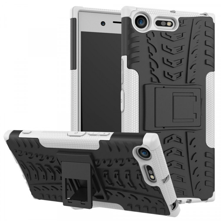 Чехол Hybrid Armor для Sony Xperia XZ Premium (черный + белый)