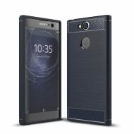 Чехол-накладка Carbon Fibre для Sony Xperia XA2 (темно-синий) Чехол-накладка Carbon Fibre для Sony Xperia XA2 (темно-синий)