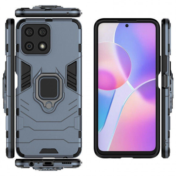 Чехол Armor Ring Holder для Honor X8 (темно-синий)