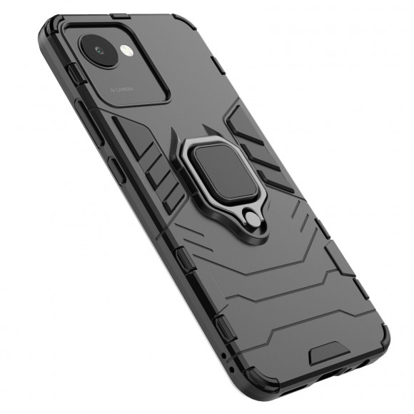 Чехол Armor Ring Holder для Realme C30 (черный)