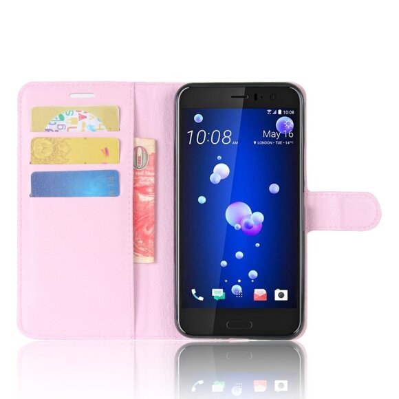 Чехол с визитницей для HTC U11 (розовый) Чехол с визитницей для HTC U11 (розовый)