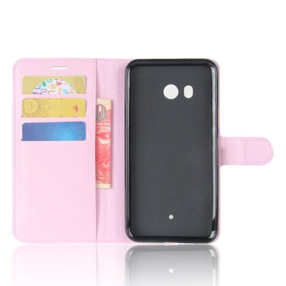 Чехол с визитницей для HTC U11 (розовый) Чехол с визитницей для HTC U11 (розовый)