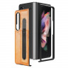 Чехол Pen Slot Design для Samsung Galaxy Z Fold4 (коричневый)