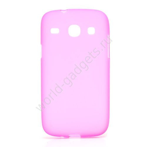Мягкий пластиковый чехол для Samsung Galaxy Core / i8260 (малиновый)