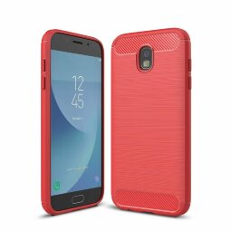 Чехол-накладка Carbon Fibre для Samsung Galaxy J5 2017 (красный)