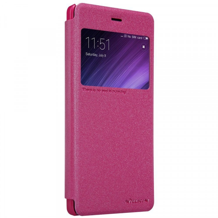 Чехол с окном NILLKIN Sparkle для Xiaomi Redmi 4 Pro / 4 Prime  (красный)