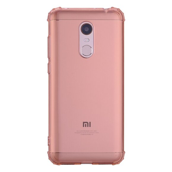 Силиконовый чехол с усиленными бортиками для Xiaomi Redmi 5 Plus (розовый)