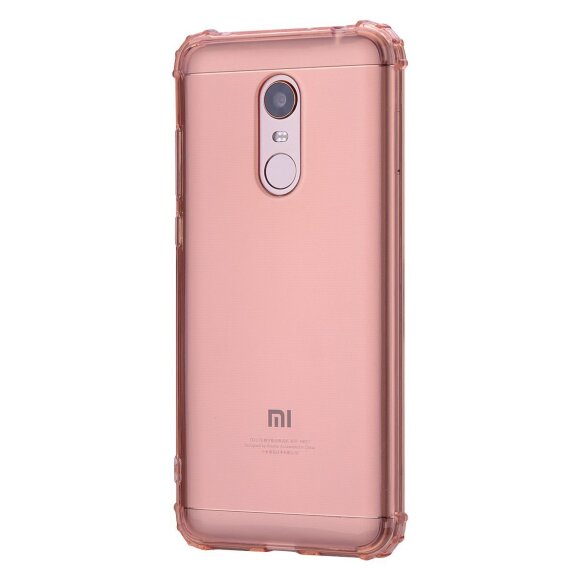Силиконовый чехол с усиленными бортиками для Xiaomi Redmi 5 Plus (розовый)