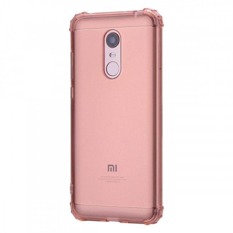 Силиконовый чехол с усиленными бортиками для Xiaomi Redmi 5 Plus (розовый)
