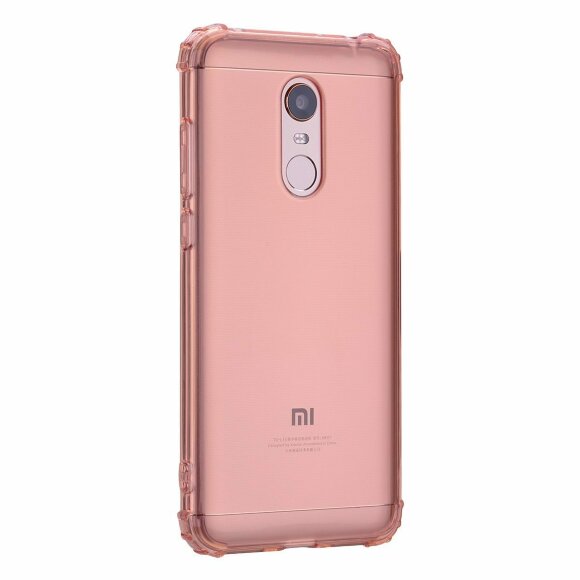 Силиконовый чехол с усиленными бортиками для Xiaomi Redmi 5 Plus (розовый)