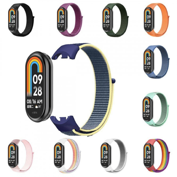 Нейлоновый ремешок для Xiaomi Mi Smart Band 8, Xiaomi Mi Band 8 (синий)