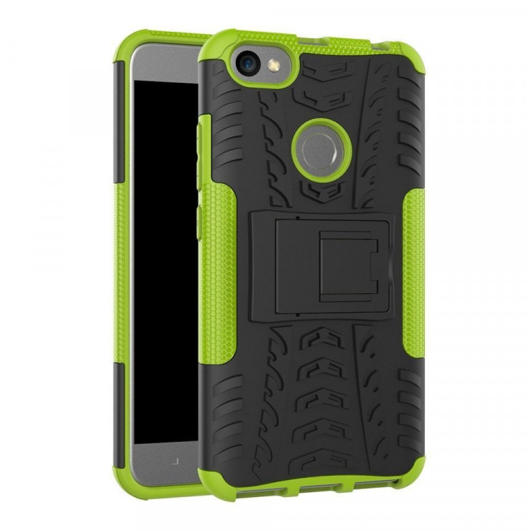 Чехол Hybrid Armor для Xiaomi Redmi Note 5A / 5A Prime (черный + зеленый)
