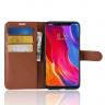 Чехол с визитницей для Xiaomi Mi 8 (коричневый)