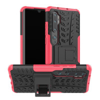 Чехол Hybrid Armor для Xiaomi Mi Note 10 / Mi Note 10 Pro / Mi CC9 Pro (черный + розовый)