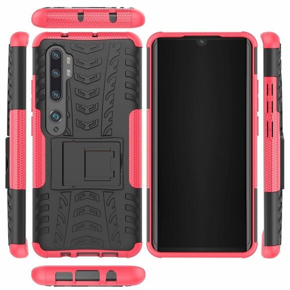 Чехол Hybrid Armor для Xiaomi Mi Note 10 / Mi Note 10 Pro / Mi CC9 Pro (черный + розовый) Чехол Hybrid Armor для Xiaomi Mi Note 10 / Mi Note 10 Pro / Mi CC9 Pro (черный + розовый)