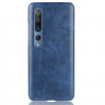 Кожаная накладка-чехол для Xiaomi Mi 10 / Mi 10 Pro (синий)