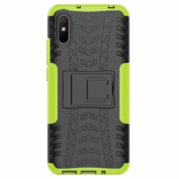 Чехол Hybrid Armor для Xiaomi Redmi 9A (черный + зеленый) Чехол Hybrid Armor для Xiaomi Redmi 9A (черный + зеленый)