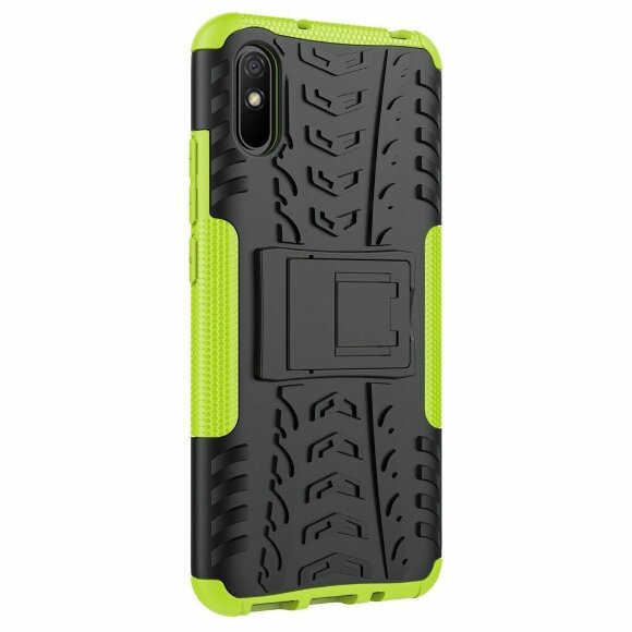 Чехол Hybrid Armor для Xiaomi Redmi 9A (черный + зеленый) Чехол Hybrid Armor для Xiaomi Redmi 9A (черный + зеленый)