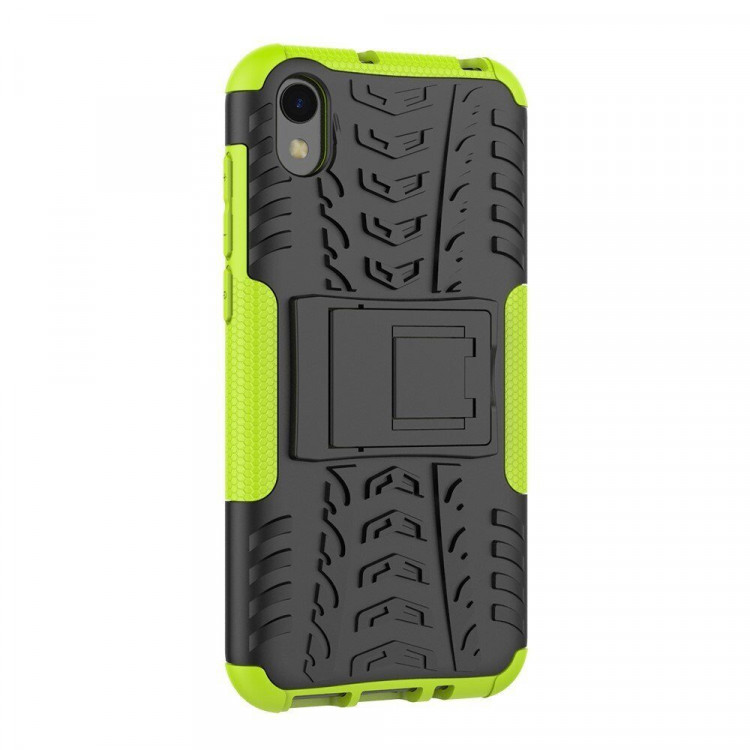 Чехол Hybrid Armor для Huawei Y5 (2019) / Honor 8S (черный + зеленый)