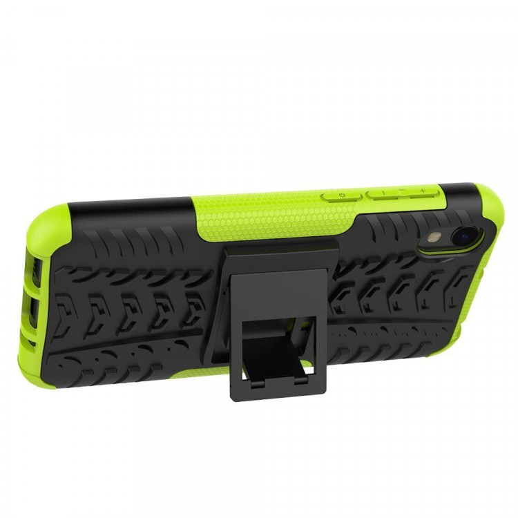 Чехол Hybrid Armor для Huawei Y5 (2019) / Honor 8S (черный + зеленый)