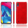 Кожаная накладка-чехол Litchi Texture для Samsung Galaxy M10 (красный)