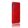 Кожаная накладка-чехол Litchi Texture для Samsung Galaxy M10 (красный)