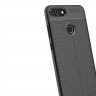 Чехол-накладка Litchi Grain для Huawei Y9 (2018) / Enjoy 8 Plus (черный)