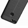 Чехол-накладка Litchi Grain для Huawei Y9 (2018) / Enjoy 8 Plus (черный)