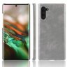 Кожаная накладка-чехол для Samsung Galaxy Note 10 (серый)