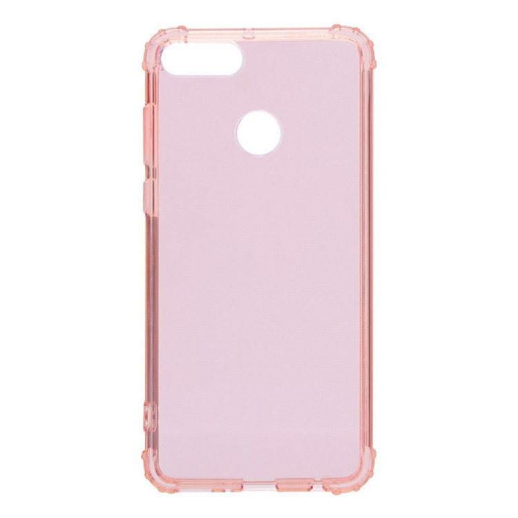Силиконовый чехол с усиленными бортиками для Huawei P Smart / Enjoy 7S (розовый)