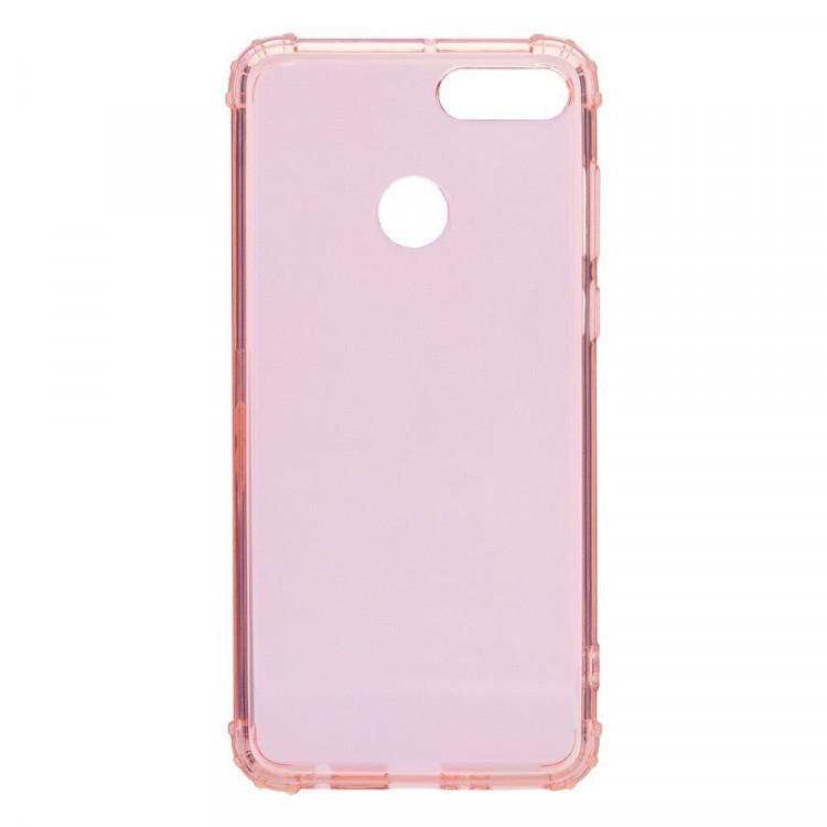 Силиконовый чехол с усиленными бортиками для Huawei P Smart / Enjoy 7S (розовый)