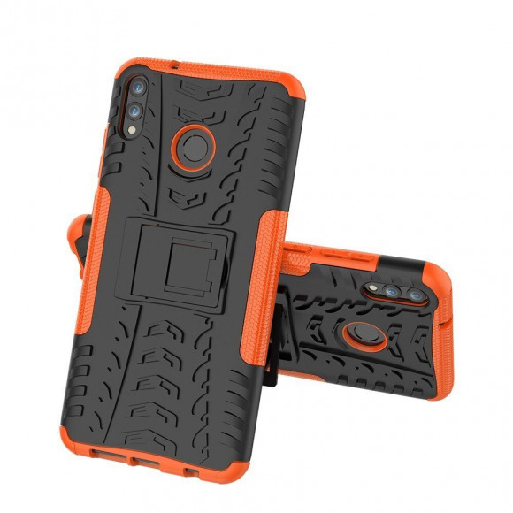 Чехол Hybrid Armor для Huawei Honor 8X Max (черный + оранжевый)