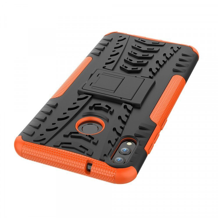 Чехол Hybrid Armor для Huawei Honor 8X Max (черный + оранжевый)
