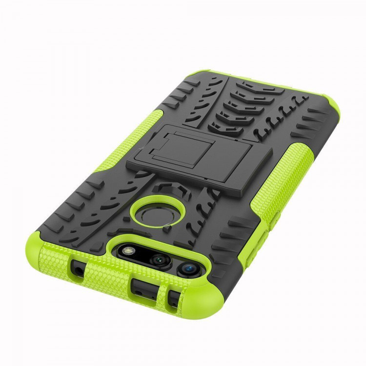 Чехол Hybrid Armor для Huawei Honor View 20 (черный + зеленый)