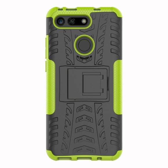 Чехол Hybrid Armor для Huawei Honor View 20 (черный + зеленый)