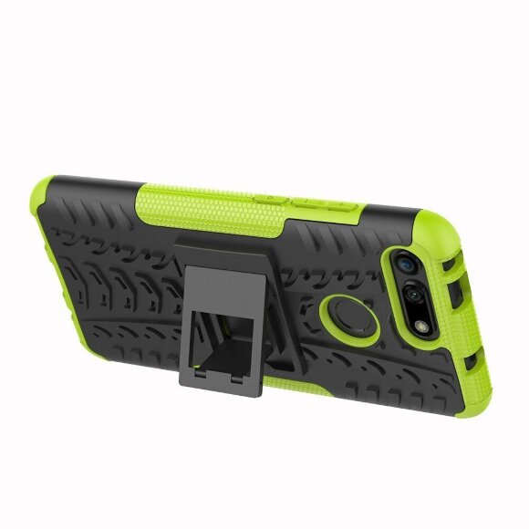 Чехол Hybrid Armor для Huawei Honor View 20 (черный + зеленый)