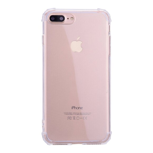 Силиконовый чехол с усиленными бортиками для iPhone 8 Plus / iPhone 7 Plus (прозрачный) Силиконовый чехол с усиленными бортиками для iPhone 8 Plus / iPhone 7 Plus (прозрачный)