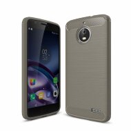 Чехол-накладка Carbon Fibre для Motorola Moto E4 (серый)