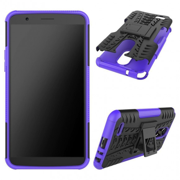 Чехол Hybrid Armor для LG Stylus 3 M400DY (черный + фиолетовый) Чехол Hybrid Armor для LG Stylus 3 M400DY (черный + фиолетовый)