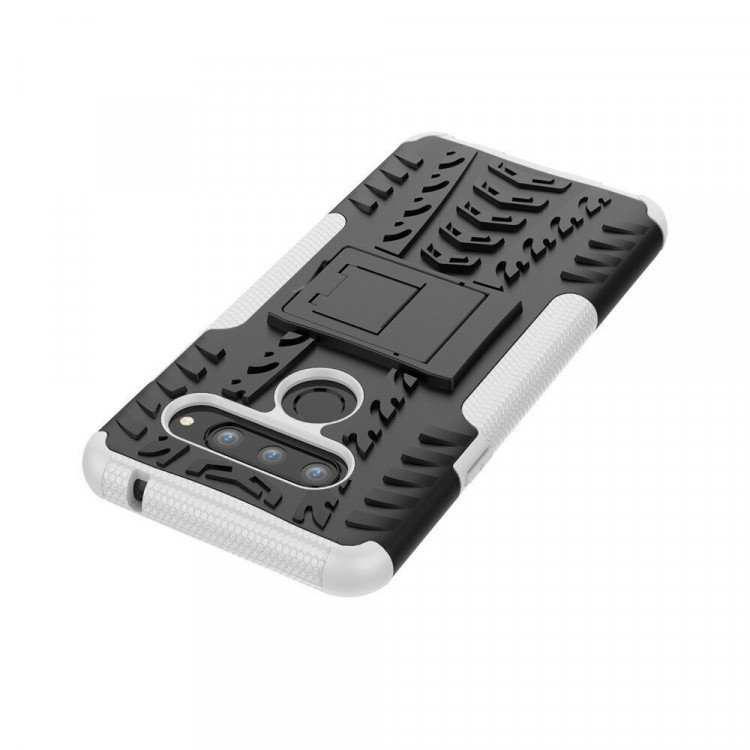 Чехол Hybrid Armor для LG V40 ThinQ (черный + белый)